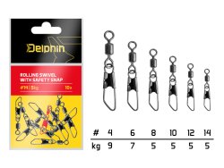 Rolling swivel with safety snap / 10ks Rolling swivel with safety snap / 10ks