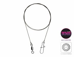 Wolfrámové lanko BOMB! s obratl. a karab. / 16 vláken