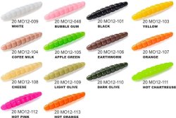 Dipované umělé nástrahy Morio 30mm / 12ks Light Olive