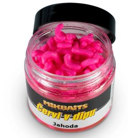 Mikbaits Červi v dipu 50ml - Jahoda Mikbaits Červi v dipu 50ml - Jahoda