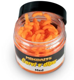 Mikbaits Červi v dipu 50ml - Med Mikbaits Červi v dipu 50ml - Med