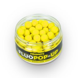 Mikbaits Mini Plovoucí fluo boilie 100ml Banán Hruška Mikbaits Mini Plovoucí fluo boilie 100ml Banán Hruška