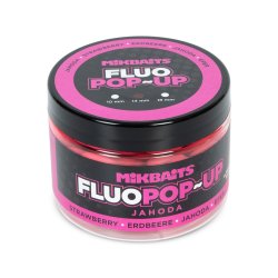 Mikbaits Plovoucí fluo boilie 150ml Jahoda - 14mm Mikbaits Plovoucí fluo boilie 150ml Jahoda - 14mm