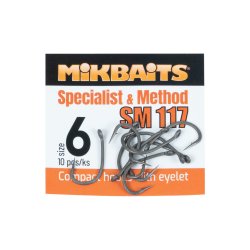 Mikbaits SPECIALIST & METHOD háčky SM 117 hook 10ks Mikbaits SPECIALIST & METHOD háčky SM 117 hook 10ks
