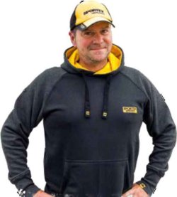 Mikina s kapucí a logem - tmavě šedá vel.M Mikina s kapucí a logem - tmavě šedá vel.M