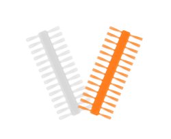 Nekonečná zarážka Delphin Q-STOP / transparentní + oranžová Nekonečná zarážka Delphin Q-STOP / transparentní + oranžová