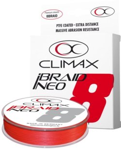 Přívlačová šňůra Climax iBraid NEO fluo-red 135m/0,06mm / 3,2kg Přívlačová šňůra Climax iBraid NEO fluo-red 135m/0,06mm / 3,2kg