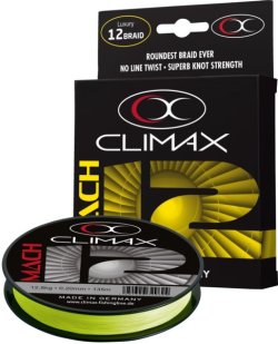 Přívlačová šňůra Climax Mach 12 fluo-yellow 135m/ 0,20mm/12,8kg Přívlačová šňůra Climax Mach 12 fluo-yellow 135m/ 0,20mm/12,8kg