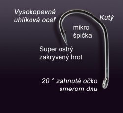 Rybářské háčky kaprové Super Strong 2XS TB velikost 6, 10ks Rybářské háčky kaprové Super Strong 2XS TB velikost 6, 10ks