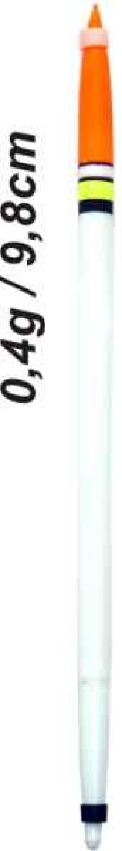 Splávek na ryby, délka 98mm / nosnost 0,4 gr Splávek na ryby, délka 98mm / nosnost 0,4 gr