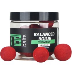 TB Baits Vyvážené Boilie Balanced + Atraktor Strawberry 100 g 20-24 mm TB Baits Vyvážené Boilie Balanced + Atraktor Strawberry 100 g 20-24 mm