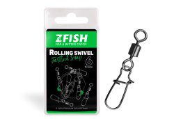 ZFISH Obratlík s Karabinou Rolling Swivel & Fastlock Snap Size 14