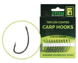 Zfish Teflonové Háčky Curved Shank - vel.4 Zfish Teflonové Háčky Curved Shank - vel.4