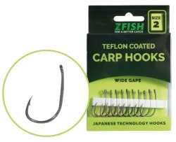 Zfish Teflonové Háčky Wide Gape - vel.4 Zfish Teflonové Háčky Wide Gape - vel.4