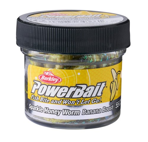 Berkley PowerBait Honey Worm 2,5 cm 55 ks Yellow