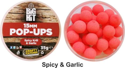 Boilies pop up Crafty Catcher Big Hit 15mm / 35g Strawberry Cream