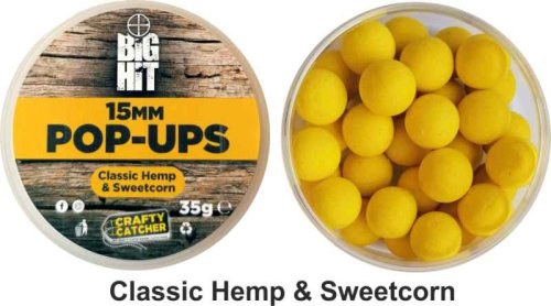Boilies pop up Crafty Catcher Big Hit 15mm / 35g Strawberry Cream