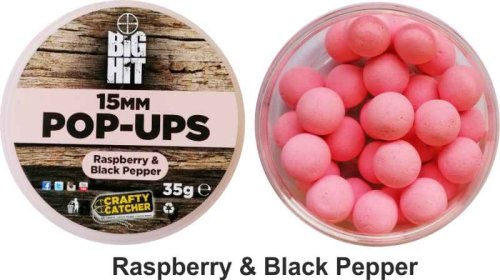 Boilies pop up Crafty Catcher Big Hit 15mm / 35g Strawberry Cream