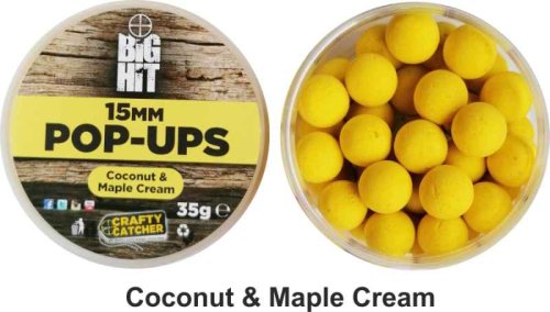Boilies pop up Crafty Catcher Big Hit 15mm / 35g Strawberry Cream