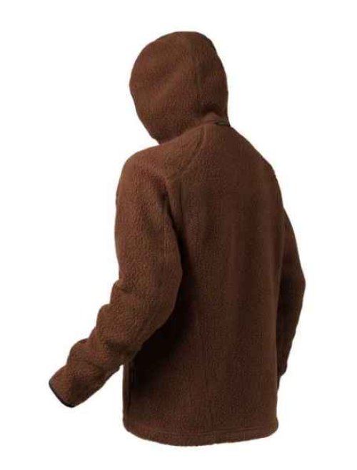 Bunda s kapucí TEDDY - hnědá XXXL