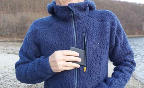 Bunda s kapucí TEDDY - Modrý vel.XXXL