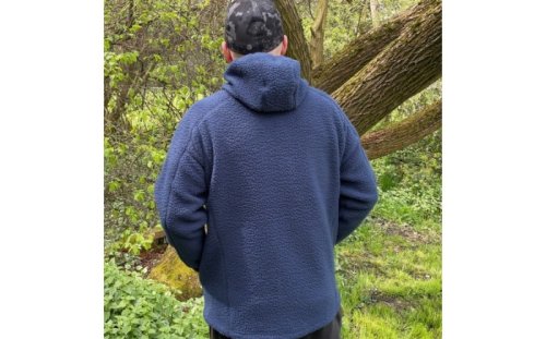 Bunda s kapucí TEDDY - Modrý vel.XXXL