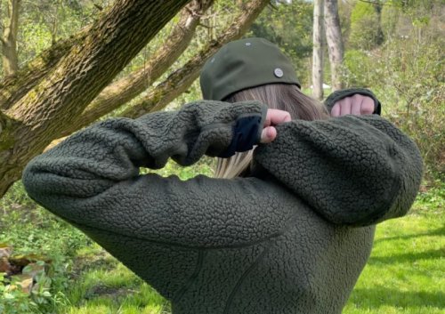 Bunda s kapucí TEDDY - Zelený vel.S