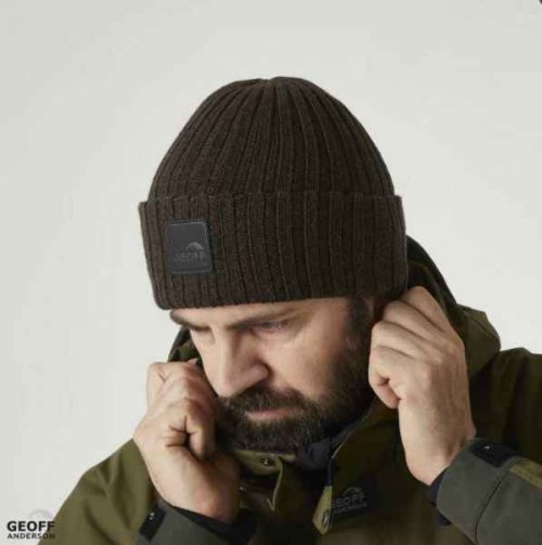 Čepice Geoff Anderson WizWool Njal beanie hnědá