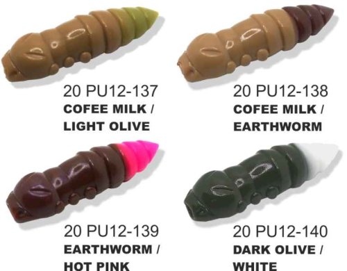 Dipované umělé nástrahy Pupa 30mm / 10ks Apple Green