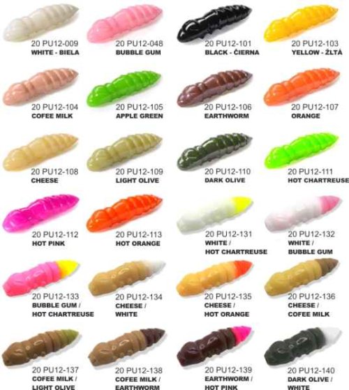 Dipované umělé nástrahy Pupa 30mm / 10ks Bubble Gum / Hot Chart