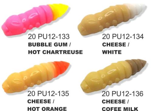 Dipované umělé nástrahy Pupa 30mm / 10ks Bubble Gum / Hot Chart