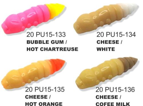 Dipované umělé nástrahy Pupa 38mm / 8ks Cheese