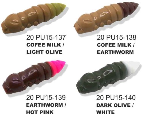 Dipované umělé nástrahy Pupa 38mm / 8ks Cheese