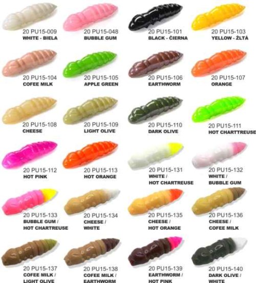 Dipované umělé nástrahy Pupa 38mm / 8ks Cheese