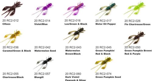 Dipované umělé nástrahy Real Craw 2-48mm 7ks Dark Violet / Peac