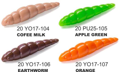 Dipované umělé nástrahy Yochi 43mm / 8ks Coffee Milk