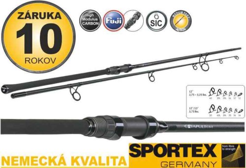 Kaprové pruty Sportex Catapult CS-3 Carp 2-díl 2ks: 12ft 3,00lbs, 366cm M80