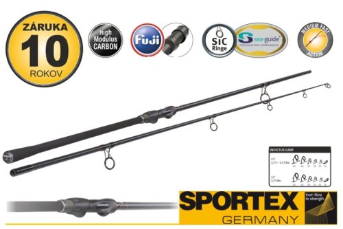 Kaprové pruty SPORTEX Invictus Carp, 2 díl 2ks: 12ft 2,75lbs M80