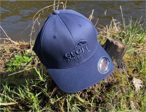 Kšiltovka Geoff Anderson Flexfit NU modrá 3D bílé logo L/XL