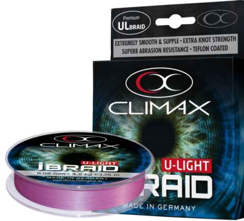 Pletená šňůra iBraid U-Light fluo-fialová 135m 0,04/3kg