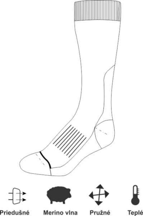 Ponožky Geoff Anderson podkolenky WizWool Coozy S 38-40