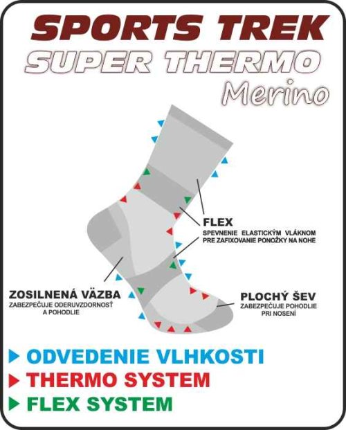 Ponožky SPORTST REK SUPER THERMO Merino 41-43