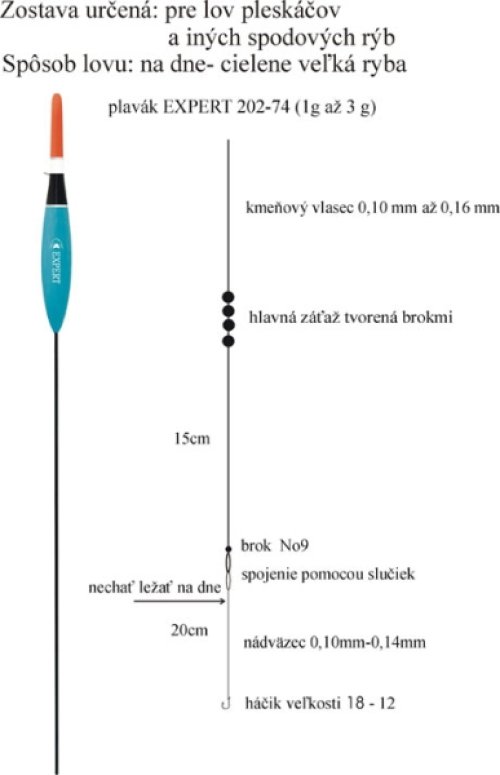 Rybářský balzový splávek (pevný) 1,5g/18cm
