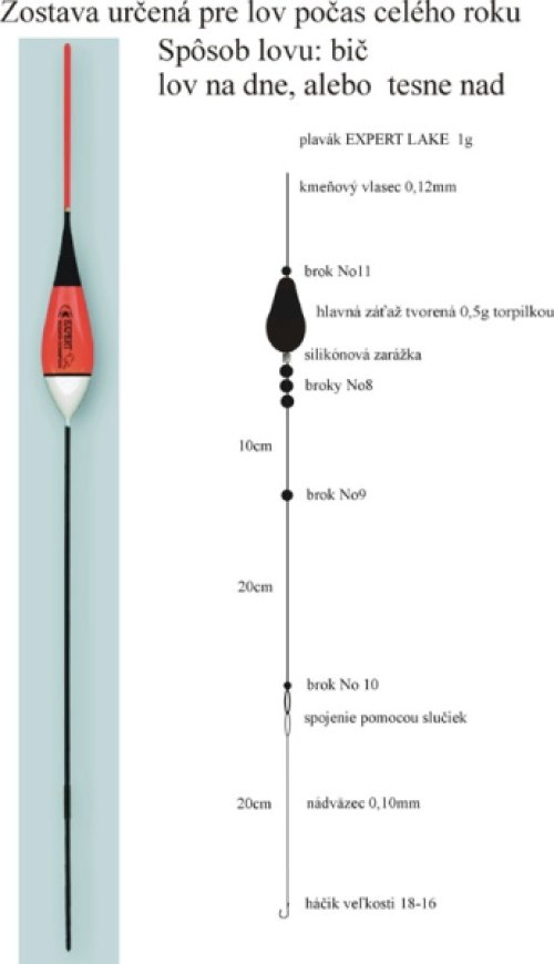 Rybářský balzový splávek (pevný) 2,5g/26cm