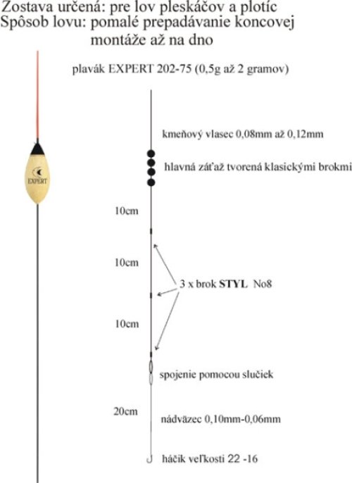Rybářský balzový splávek (pevný) 2,5g/26cm