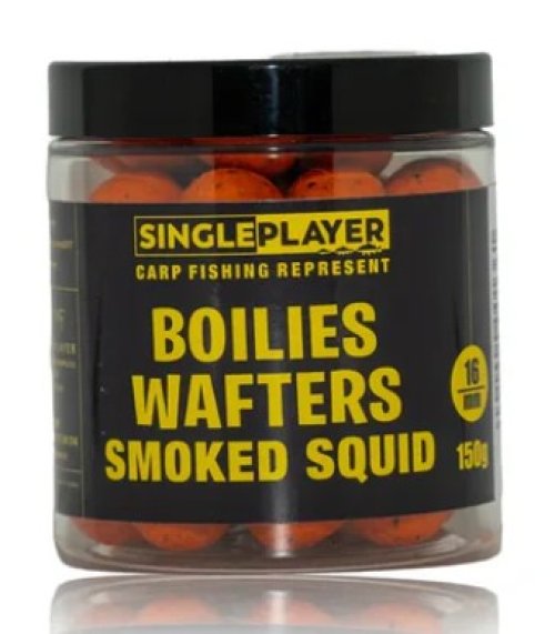 SINGLEPLAYER Boilies Wafters Smoked Squid 150g 16mm