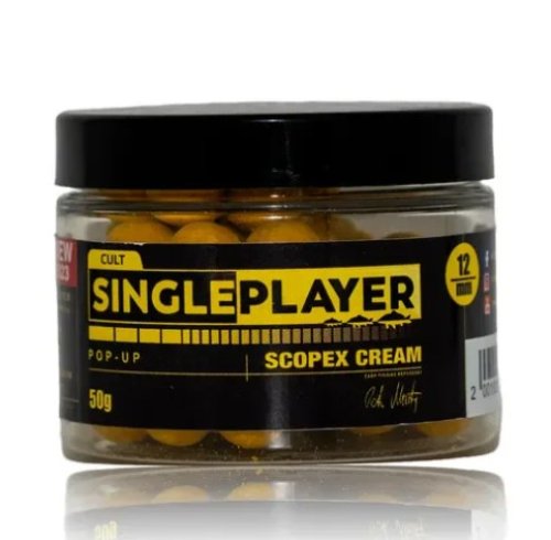 SINGLEPLAYER Pop-up Boilies Scopex Cream 50g 12 mm