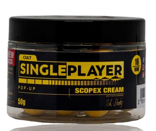 SINGLEPLAYER Pop-up Boilies Scopex Cream 50g 16 mm