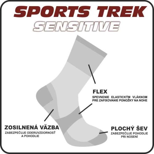 Thermo ponožky SPORTS Trek Sensitive 37-40