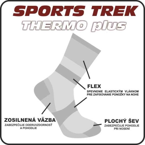 Thermo ponožky SPORTS Trek Thermo plus 37-40